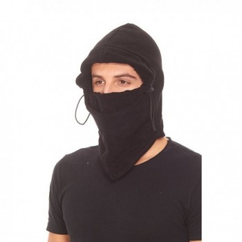Unique Styles Gaiter Hood Balaclava Face Mask Neck Warmer Insulated Fleece Outdoor Winter Wear - Black - CE186UENI4Y