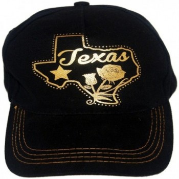 State of Texas Black and Gold Designed Adjustable Baseball Cap - CD185KI9CLG