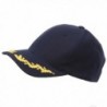 Scrambled Egg Eggs Oak Leaf Sprig Visor Baseball Cap - Navy - CK12JGA8AVZ