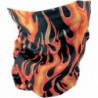 Motley Scarf Balaclava Skull Flame in Men's Balaclavas