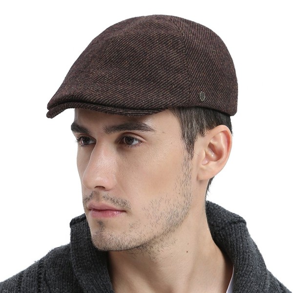 Mens Winter Wool Blend newsboy Cap Warm Flat IVY Driving Cap - 182 ...