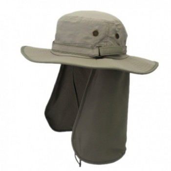 Home Prefer Unisex Quick Drying UV Protection Outdoor Sun Hat With Flap Neck Cover - Smoky Gray - CL12HFJJV2X