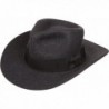 Sakkas Flynn Grosgrain Bow Wide Brim Wool Fedora - Charcoal - CC11H0HZOE5