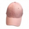 UPLOTER Embroidery Cotton Baseball Cap Boys Girls Snapback Hip Hop Flat Hat - Pink - C912NRWUS42