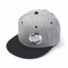 Premium Heather Wool Blend Flat Bill Adjustable Snapback Hats Baseball Caps - Black/Heather Gray - CA12M4JS4W7
