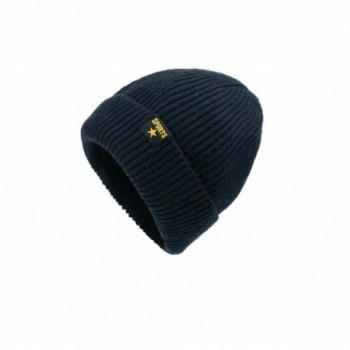 YAKER Winter Fleece Lined Beanie Hat Thick Skull Cap - Navy - CK1888232KC