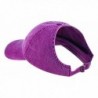 Washed Pigment Dyed Cotton Twill Ponytail Low Profile Pro Style Caps - Maroon - CS11U5K8CLB