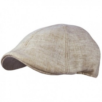 Deewang Men's Linen Blend Cotton newsboy Cap- Cool duckbill Pub Hat- Golf IVY Cap - Natural - CO180MG7U34