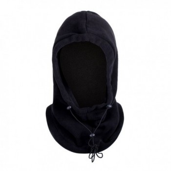 Heat Logic 4-In-1 Gaiter- Hood- Balaclava- Neck Warmer Insulated Fleece (Black- One Size) - C912J6ZDITB