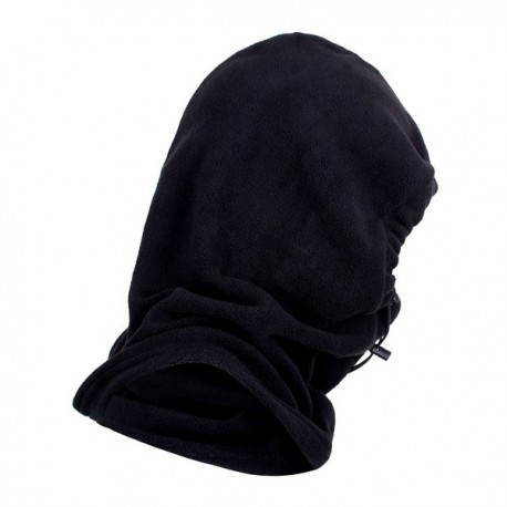 4-In-1 Gaiter- Hood- Balaclava- Neck Warmer Insulated Fleece (Black ...