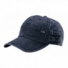 G Men's Rip Stop Fabric Washed Pocket Adjustable Cap with Zipper Pockets - Black - CR11WMGKI4F