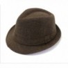 YOYEAH Panama Straw Hats Summer Short Brim Straw Fedora - Coffee - CT1836Q06XO