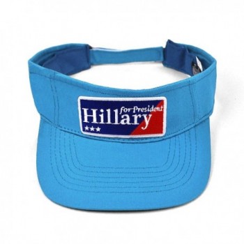 Hillary Clinton for President 2016 Adjustable Sun Visor Hat - Light Blue - C912JV0AFN7