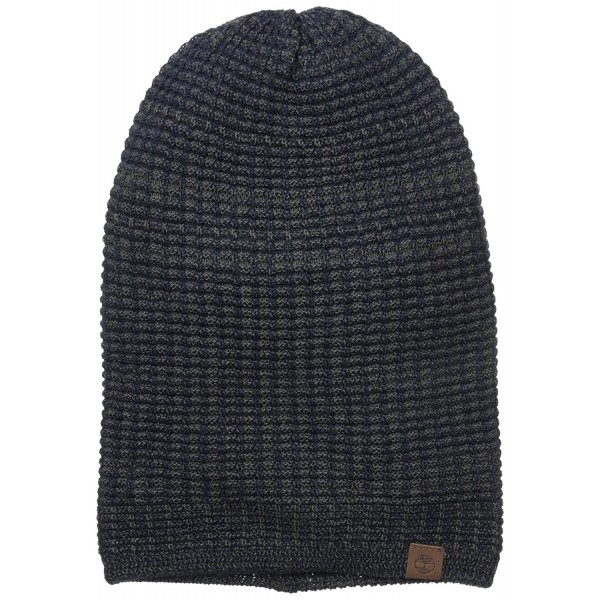 Timberland Men's Reversible Space Dye Slouchy Beanie - Vintage Indigo - CL11KEO4NA1