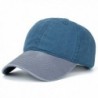 HH HOFNEN Washed Cotton Baseball Cap Pigment-Dyed Distressed Dad Visor Hat - Grey+navy - CF1868KRC4X