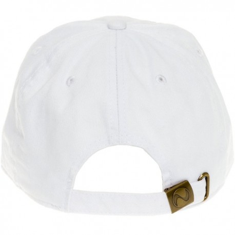 Weed Leaf Dad Hat - 100% Cotton Adjustable Sports Cap - White - CS12O86IAUO