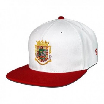 Go Rep Puerto Rico Snapback Hat Cap - White/Red - CA12GW5O8P1