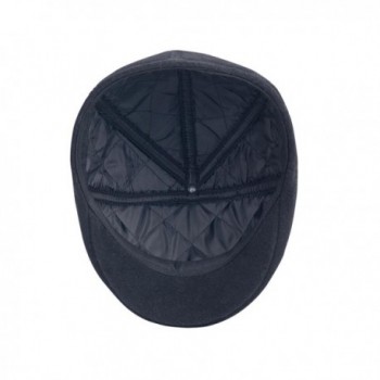 Wool Fleece Winter League Black in Men's Newsboy Caps