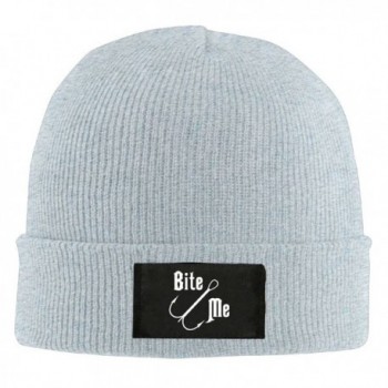 HMCOOL Bite Me Fishing - Adult Knit Cap Beanies Hat Winter Warm Cap - Ash - C4188QN29CE