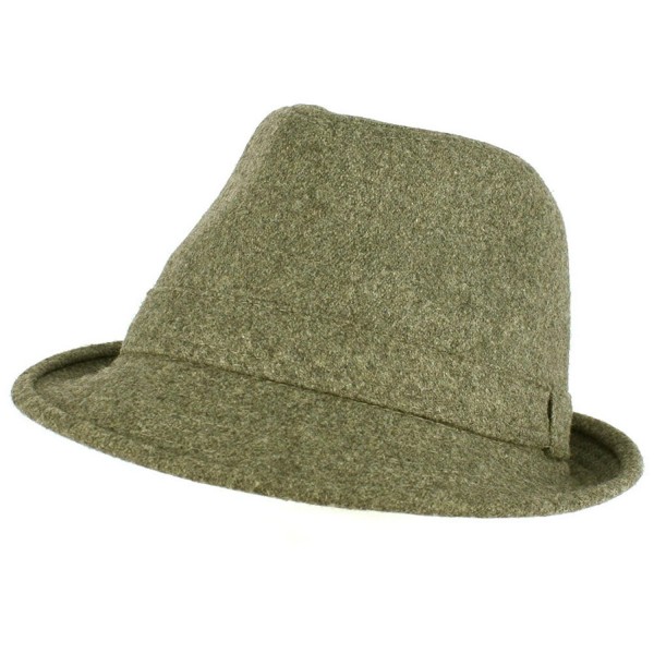 Men's Winter Classic Wool Solid Fedora Trilby Gangster Mob Cap Hat - Gray - C2116QO1EKL