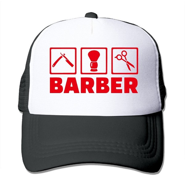 Barber Tool Trucker Hat Mesh Cap Adjustable Snapback Strap - Black - CH12NDW7O2X