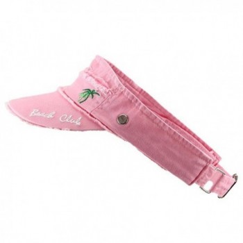 Beach Club Frayed Visor Pink