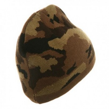 Camo Design Beanie Camel Brown Khaki in Men's Skullies & Beanies