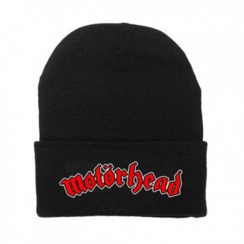 Motorhead Logo Fold Cuff Beanie Knit Hat Cap - C7182Y02GIQ