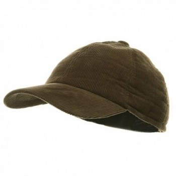 Men's Corduroy Warmer Flap Cap - Olive W28S54D - CS113XWFGJJ