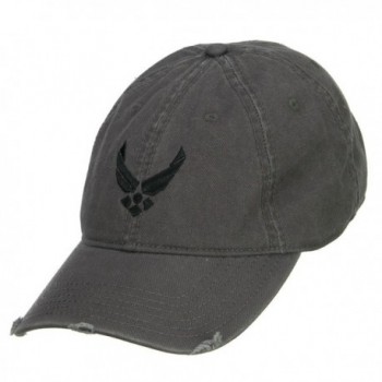 E4hats Black Force Embroidered Frayed