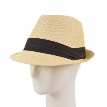 TrendsBlue Unisex Classic Fedora Natural