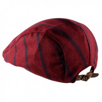 Itzu Striped Curved Newsboy Burgundy