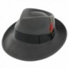 Belfry Gangster 100% Wool Stain-Resistant Crushable Dress Fedora in Black-Grey- Navy- Chocolate - Grey - CK1175RF84B