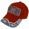 Ohio Men's Small Stars 2-Tone Adjustable Baseball Cap - Red/Gray - C917XQCCX9W