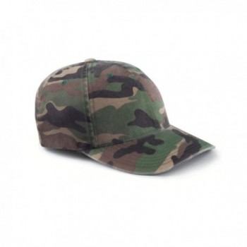 Yupoong Flexfit Cotton Camouflage Baseball Cap 6977CA - Green Camo - C6116FP9CJ1