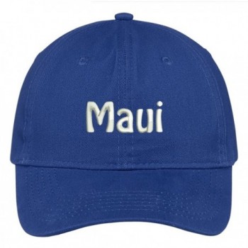 Trendy Apparel Shop Maui Embroidered Soft Cotton Low Profile Dad Hat Baseball Cap - Royal - CB182XMSECX