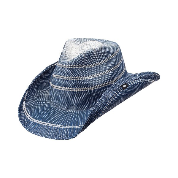 Peter Grimm Ltd Unisex Stadler Straw Cowboy Hat - Pgd9613-Blu-O - Blue - CK11TBEEI8X