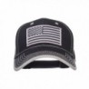 Silver American Flag Patched Superior Cotton Cap - Black Grey - C41208E8GHN