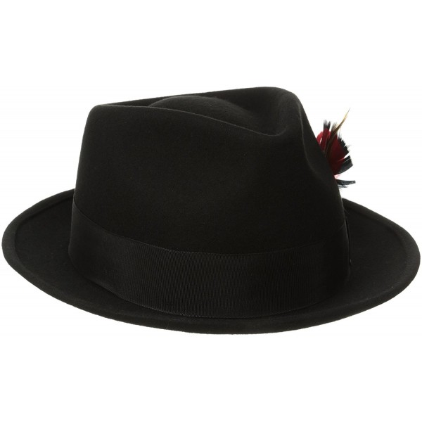 Scala Classico Men's Wool Fely Stingy Btim Fedora - Black - CC112HB851X