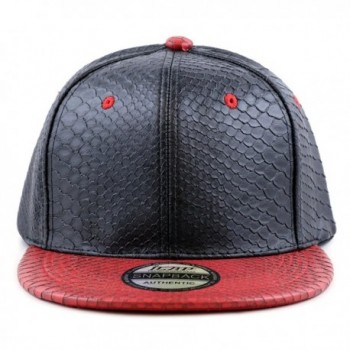 Depot Snakeskin Leather Snapback Plain