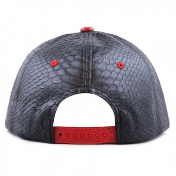 Depot Snakeskin Leather Snapback Plain in Men's Baseball Caps