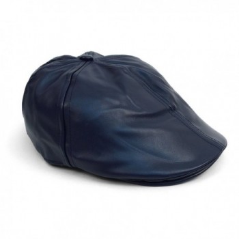 Men's Leather Fall/ Winter Ivy Cap - Navy - CY18773SE3E