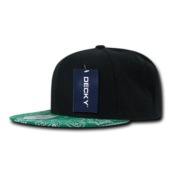 DECKY Bandanna Snapbacks Bandana Cap - Black/Kelly - CI12D824QK3