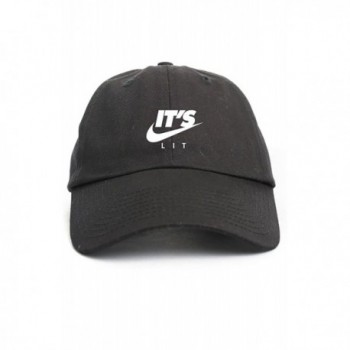 It's Lit Swoosh Black Unstructured Dad Hat - CE12NYNJS58