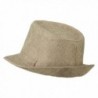 Poly Linen Fedora Hat Khaki