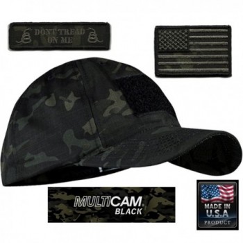 MULTICAM-BLACK Tactical Patch & Hat Bundle (2 Patches + Hat) - Usa & Dtom Patches - CI11KYP2YEN