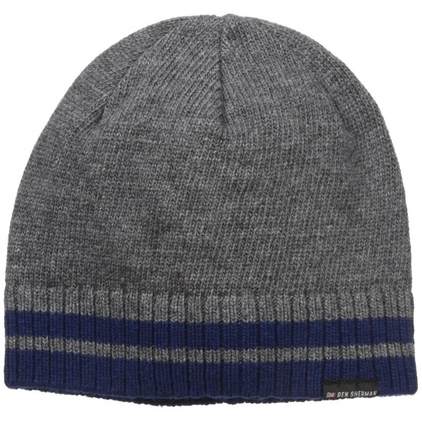Ben Sherman Men's Placed Tiping Knit Beanie - Smoked Pearl - CA12JLW4Y5V