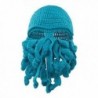 Unisex Octopus Hat Mask Windproof Funny Beanie Warm Knit Hat Halloween Christmas - Blue - C9185W59GR2