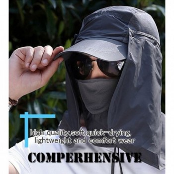 YOYEAH Fishing Quick drying Protection Removable in Men's Sun Hats