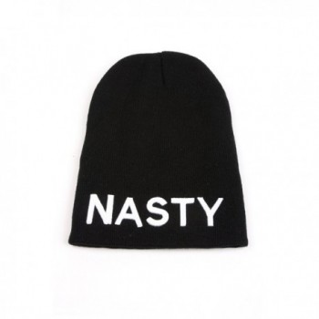Pop Fashionwear Unisex Warm Acrylic "NASTY" Beanie Skull Hat 350HB - CG11GSIYRSV